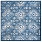 Safavieh Martha Stewart 4" Square Navy and Creme Area Rug, , large
