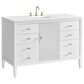 James Martin Vanities Myrrin 48" Vanity in Bright White with 3 cm White Zeus Quartz Top, , large
