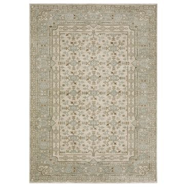 Oriental Weavers Maeve MAE04 Beige and Blue 9"10" x 12"10" Area Rug, , large