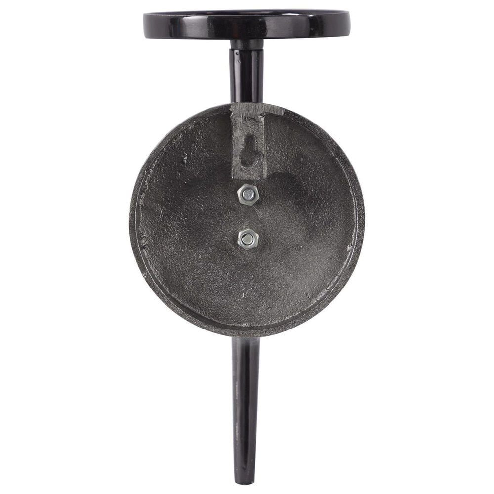 Maple and Jade 23&quot; Single Indoor/Outdoor Wall Mount Candle Holder in Polished Black and Clear, , large