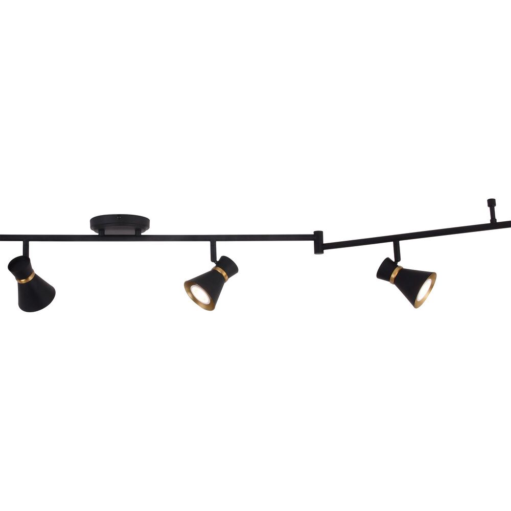 Vaxcel Alto 6-Light Ceiling Spot in Matte Black and Satin Brass, , large