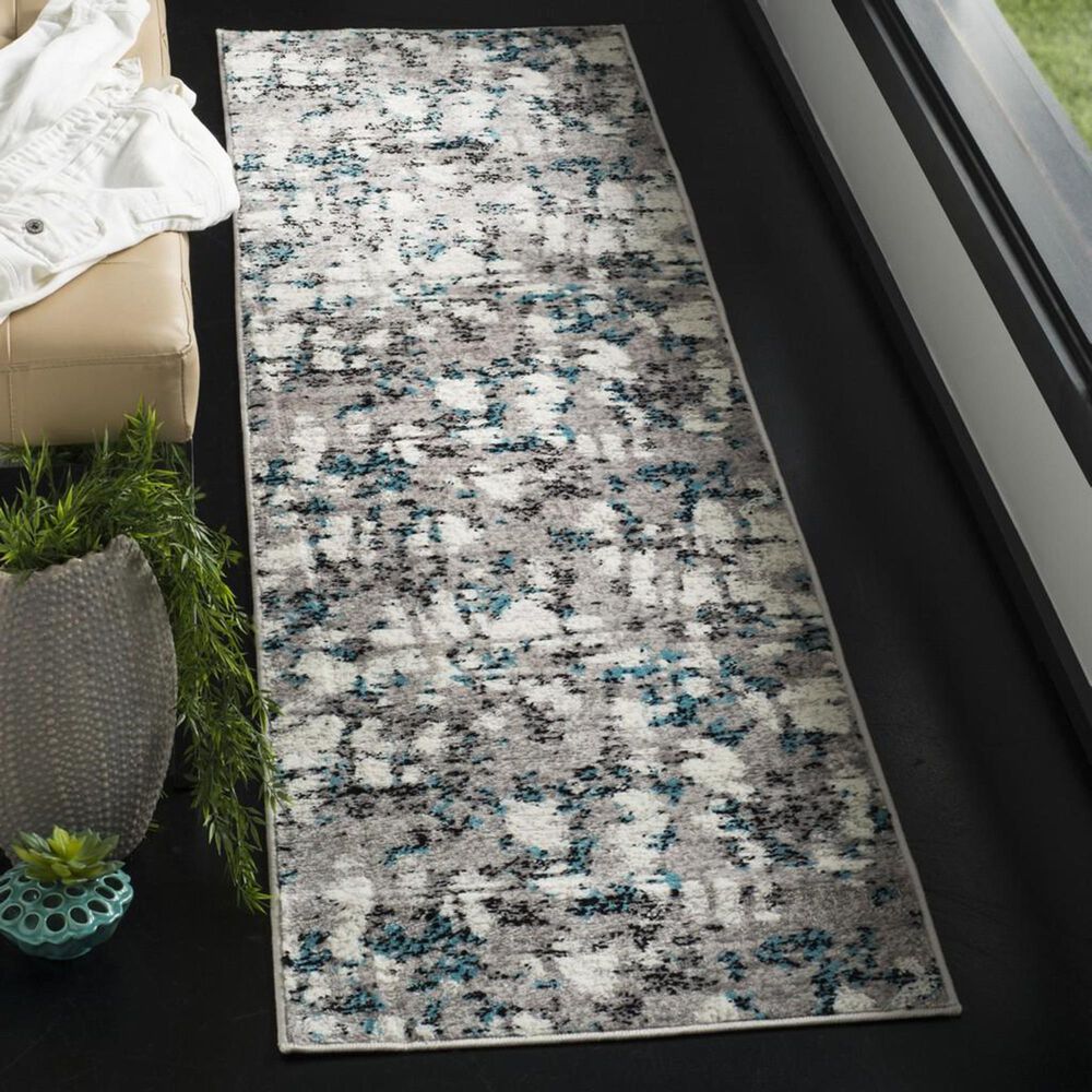 Safavieh Skyler SKY193B 2&#39; x 14&#39; Gray and Blue Runner, , large