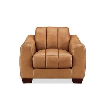 Hydeline Bayeux Leather Accent Chair in Chico Cinnamon, , large
