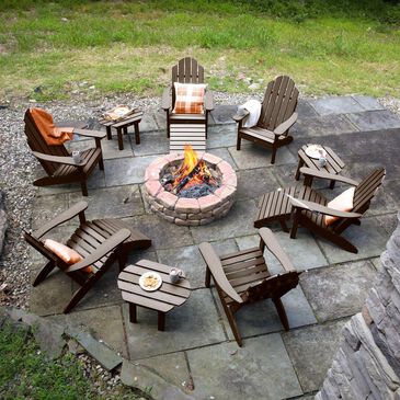 Highwood USA Classic Westport 12-Piece Adirondack Chair Set in Weathered Acorn, , large