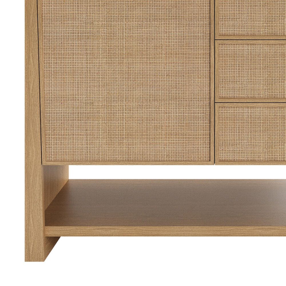 James Martin Vanities Solene 72&quot; Double Bathroom Vanity in Seaside Oak with 3 cm Eternal Marfil Quartz Top and Rectangular Sinks, , large