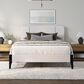 Richlands Furniture Springlee Queen Platform Bed with Oatmeal Upholstery in Black, , large