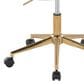 Lumisource Margarite Task Chair with Light Green Fabric Cushion in Gold, , large