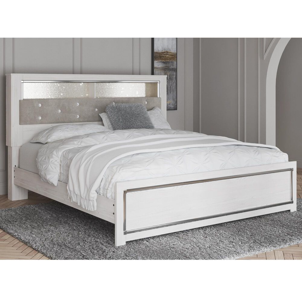 Ashley Altyra King Panel Bookcase Bed  in White, , large