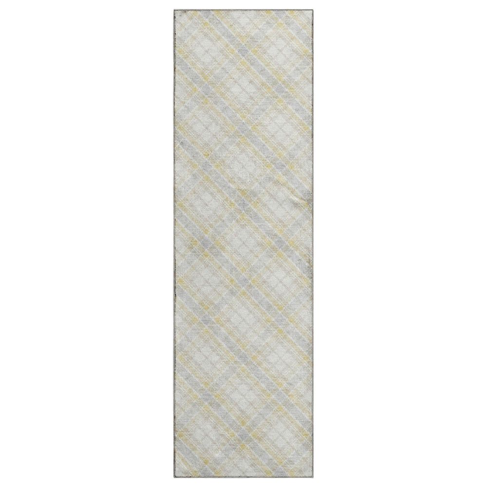 Dalyn Rug Company Soft Essentials Plaid Wheat 2"3" x 7"6" Indoor/Outdoor Runner, , large