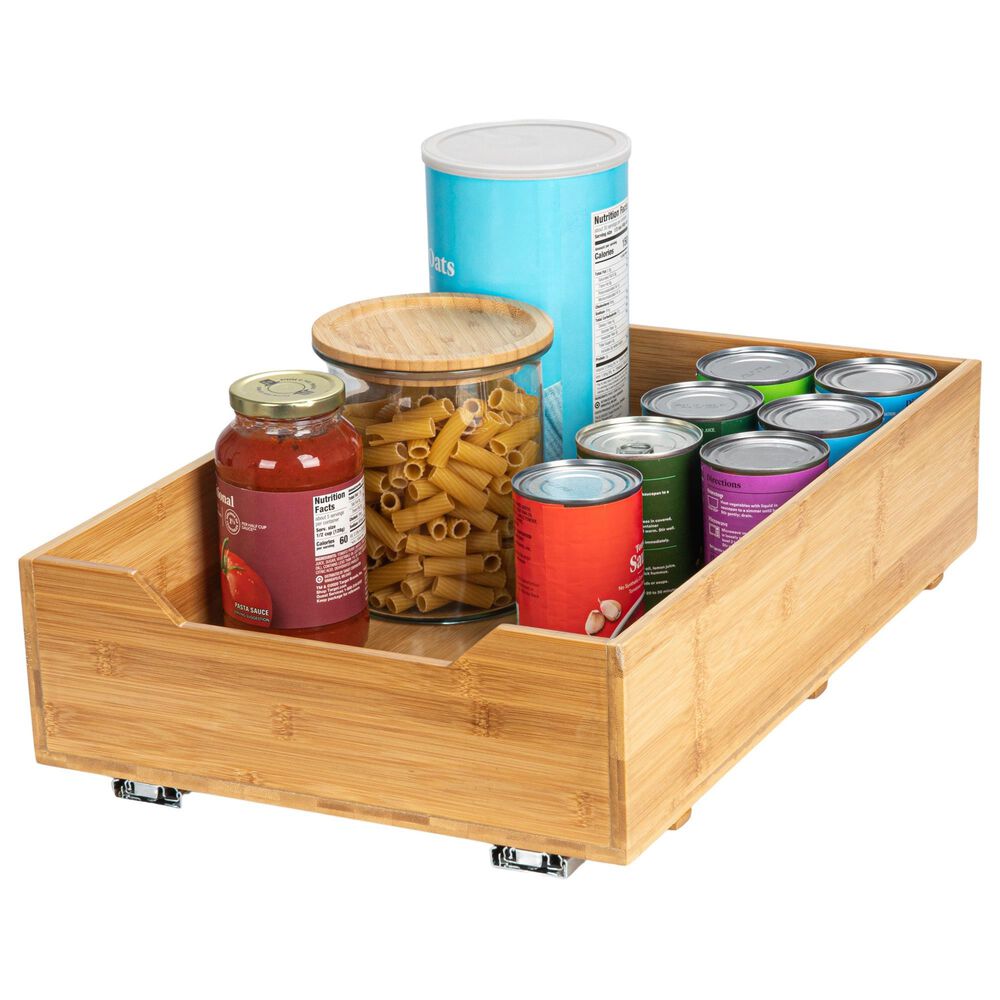 Household Essentials Glidez 14" 1-Tier Pull-Out/Slide-Out Storage Organizer for Under Cabinet Use in Natural, , large