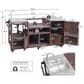HOMLUX 75.4" Outdoor Kitchen Island with Sink, Solid Wood Outdoor Grill Cart for XL Green Egg Grills, Rolling Outdoor Bar Cart with Stainless Steel Top, for Pizza Prep & BBQ, Brown, , large
