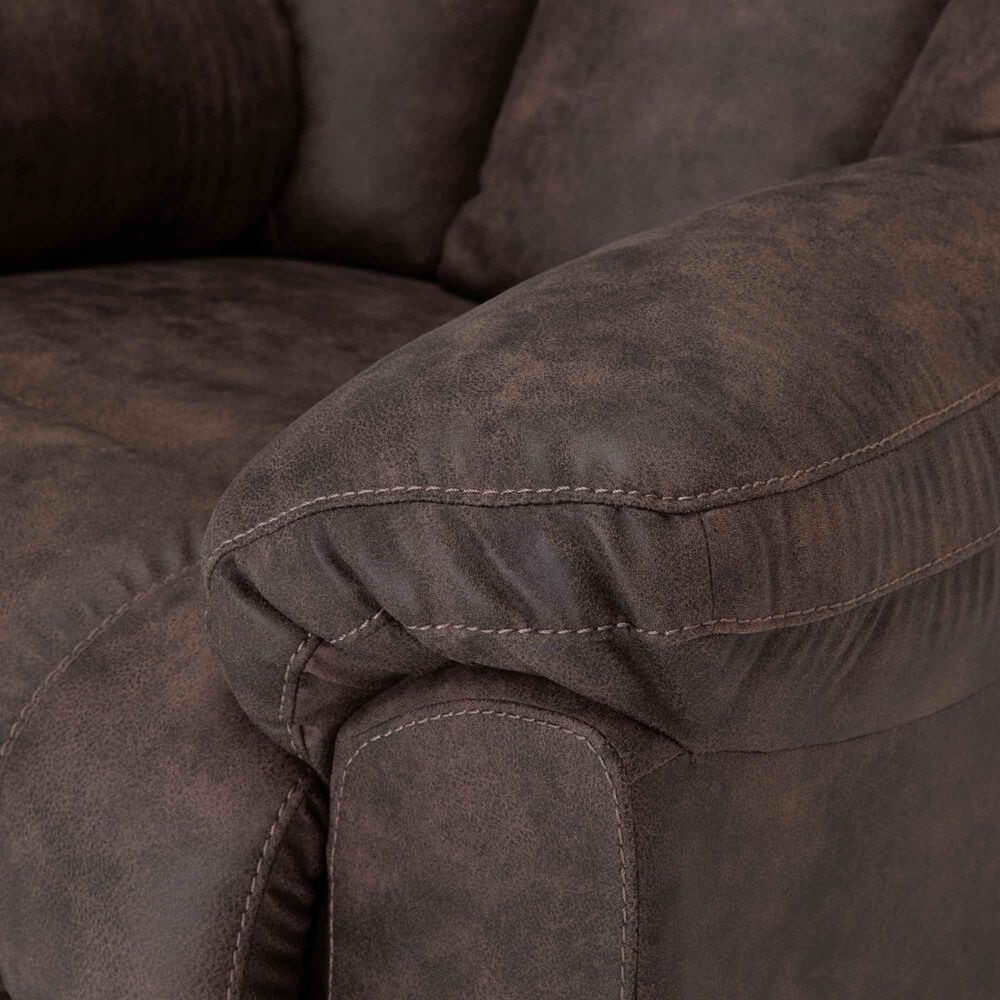 Moore Furniture Connery Manual Swivel Rocker Recliner in Amargo Coffee, , large