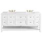 James Martin Vanities Breckenridge 72" Double Bathroom Vanity in Bright White with 3 cm White Zeus Quartz Top and Rectangular Sinks, , large