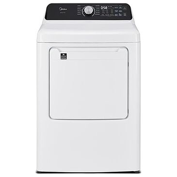 Midea 7.0 Cu. Ft. Smart Tumble Electric Dryer with Custom Cycles in White, , large