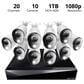 Night Owl 2-Way Audio 20 Channel DVR Security System with 1TB Hard Drive and 10 Wired 1080p Deterrence Cameras, , large