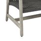 Hearth and Haven Hampton Outdoor Wicker Loveseat with Wooden Frame in Grey, , large