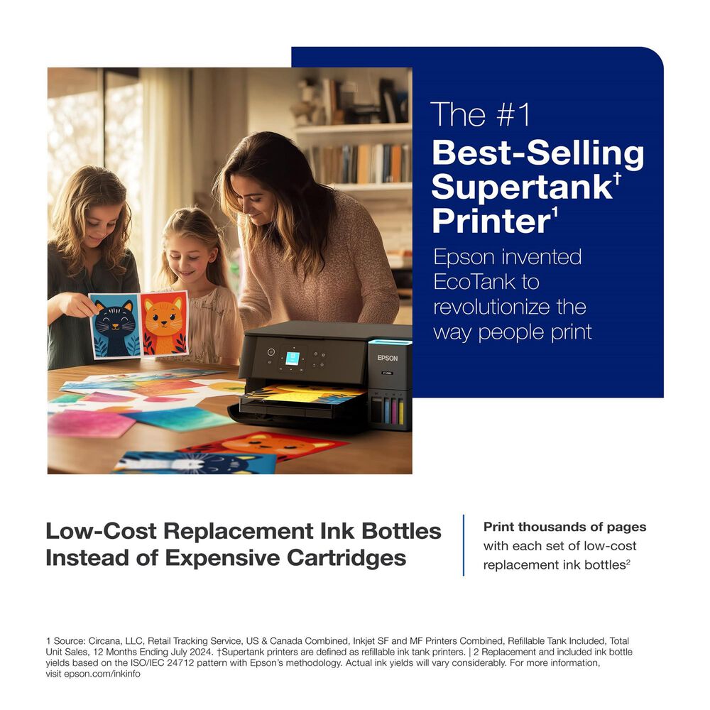Epson EcoTank ET-2980 Wireless All-in-One Color Supertank Printer in Black, , large