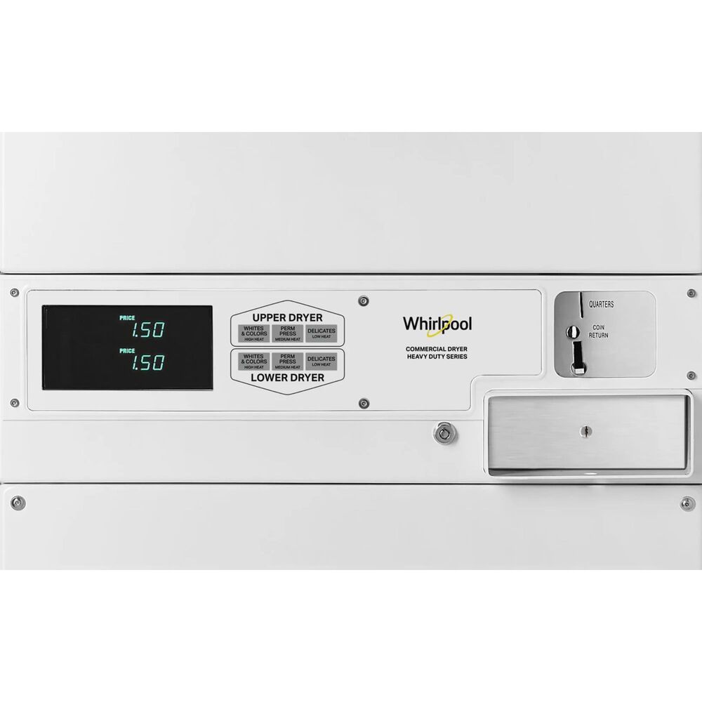 Whirlpool 7.4 Cu. Ft. Commercial Electric Stack Dryer in White, , large