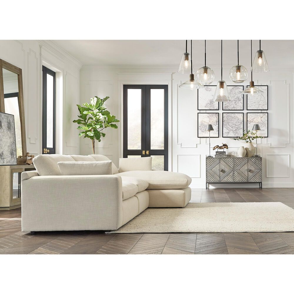 Ashley Elyza 3-Piece Right Facing Sectional with Chaise in Linen, , large