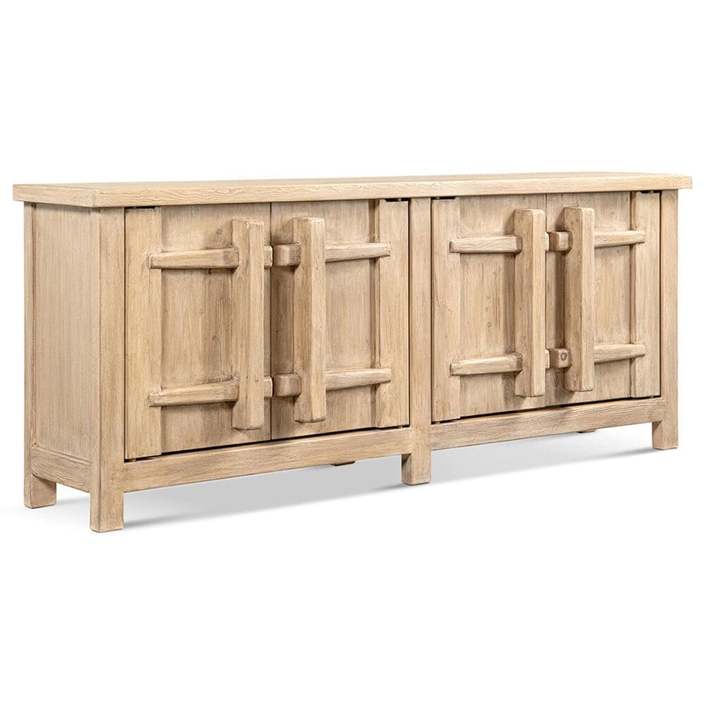 Jennifer Taylor Home Rowan 91" 4-Door Sideboard in Heritage Light Natural Brown, , large