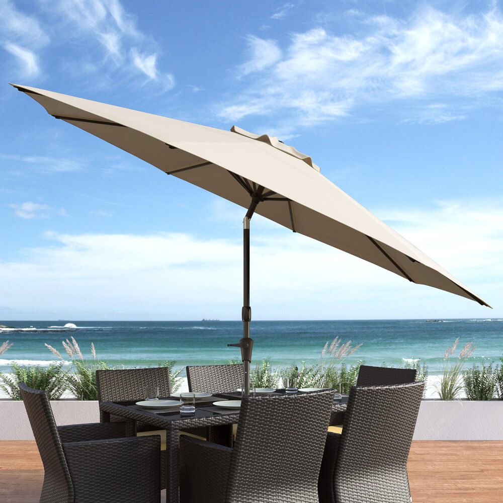 CorLiving 10' UV & Wind Resistant Patio Umbrella in Warm White, , large