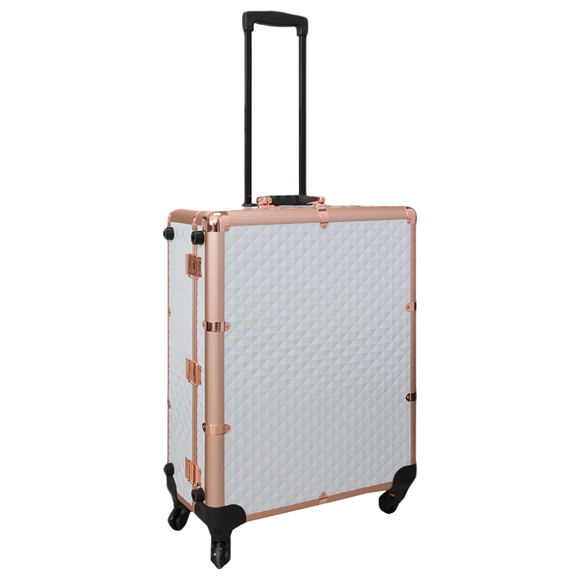 Impressions Vanity SlayCase Vanity Case with Stand in White and Rose Gold Studded