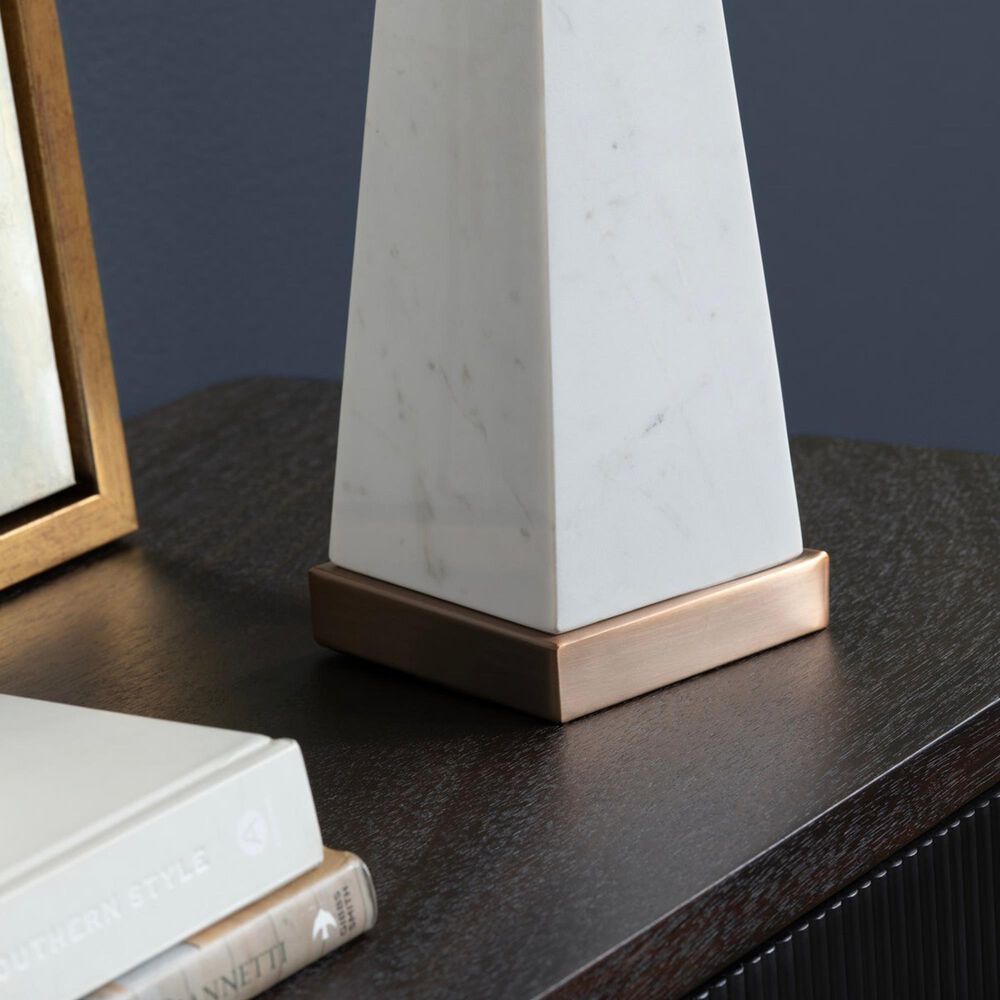 Crestview Collection Harrison Table Lamp in White and Brass, , large