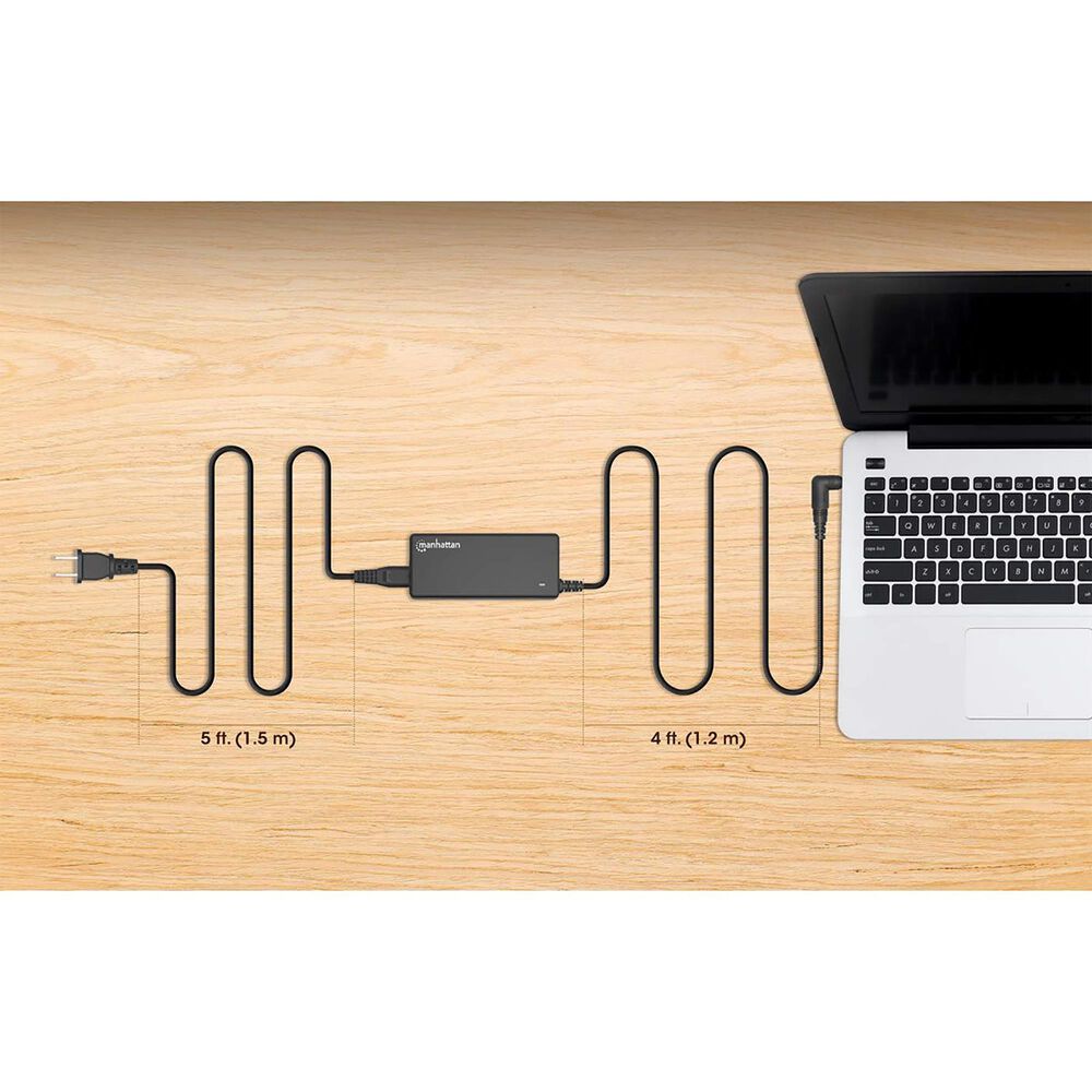 Manhattan 65W Universal Laptop Charger in Black, , large