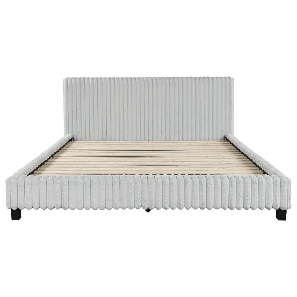 Ashley Zuraleus King Upholstered Platform Bed in Gray, , large