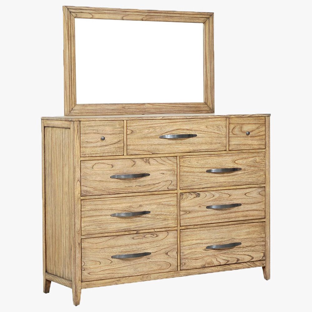 Napa Furniture Design Belgium 9-Drawer Dresser and Mirror in Sandrift, , large