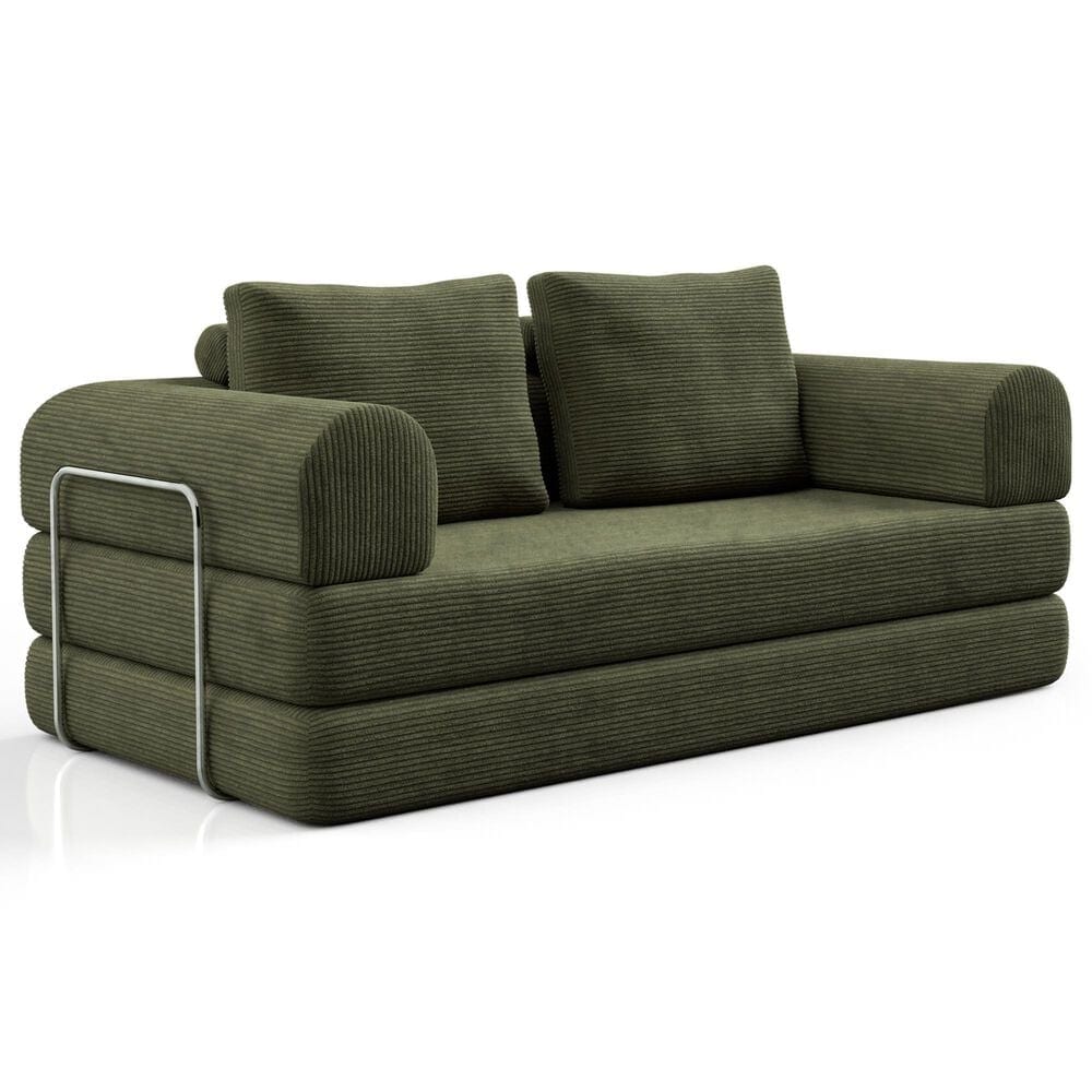 Furniture of America Ellis Stationary Modular Customizable Space-Saving Sofa in Green, , large