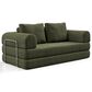 Furniture of America Ellis Stationary Modular Customizable Space-Saving Sofa in Green, , large