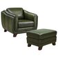 Hydeline Fremont Stationary Chair and Ottoman Set in Emerald, , large