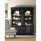 Hooker Furniture Telluride Door Bunching Bookcase in Black with Reddish Brown Rub-Through, , large