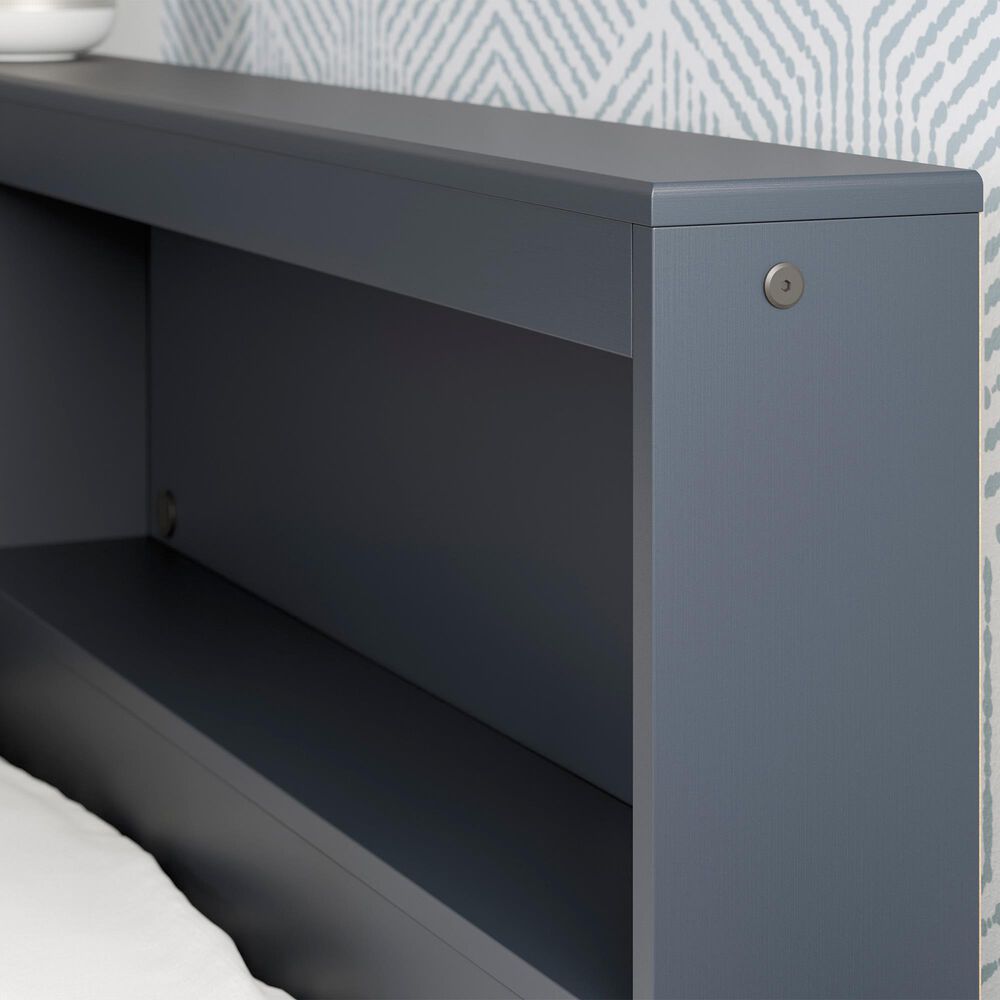 Ashley Simmenfort Twin Bookcase Storage Bed in Navy Blue, , large