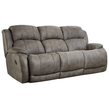 Homestretch Denali 88" Manual Reclining Sofa in Grey, , large