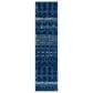 Safavieh Tulum  2" x 9" Navy and Ivory Runner, , large