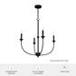 Hunter Southcrest 26" 4-Light Chandelier in Flat Matte Black, , large