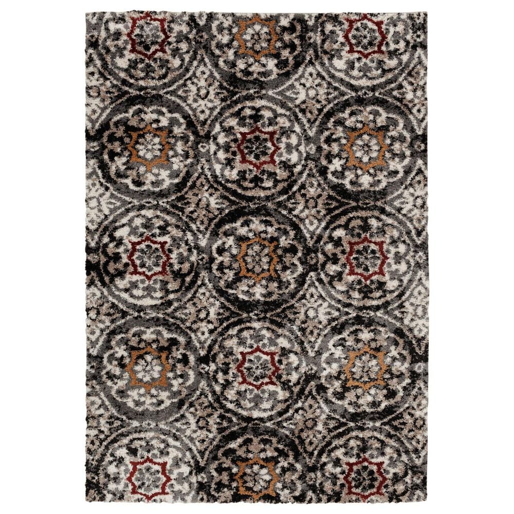 Central Oriental Tulsa Ledyard 7"10" x 9"10" Iron and Dark Rust Area Rug, , large