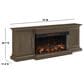 Fabio Flames Tanner 76" Electric Fireplace TV Stand in Cocoa Birch, , large