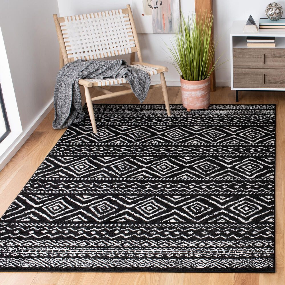 Safavieh Tulum TUL267Z 8&#39; x 10&#39; Black and Ivory Area Rug, , large