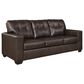 Ashley Santorine Stationary Sofa in Dark Brown, , large