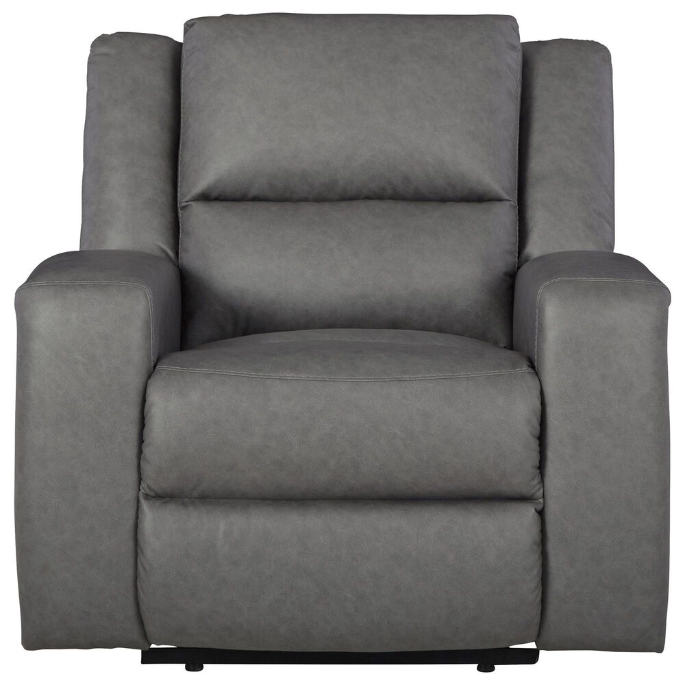 Ashley Brixworth Manual Zero Wall Recliner in Slate, , large