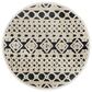 L&R Resources Sinuous Modern Geometric 4" Round Blue, Cream and Tan Area Rug, , large