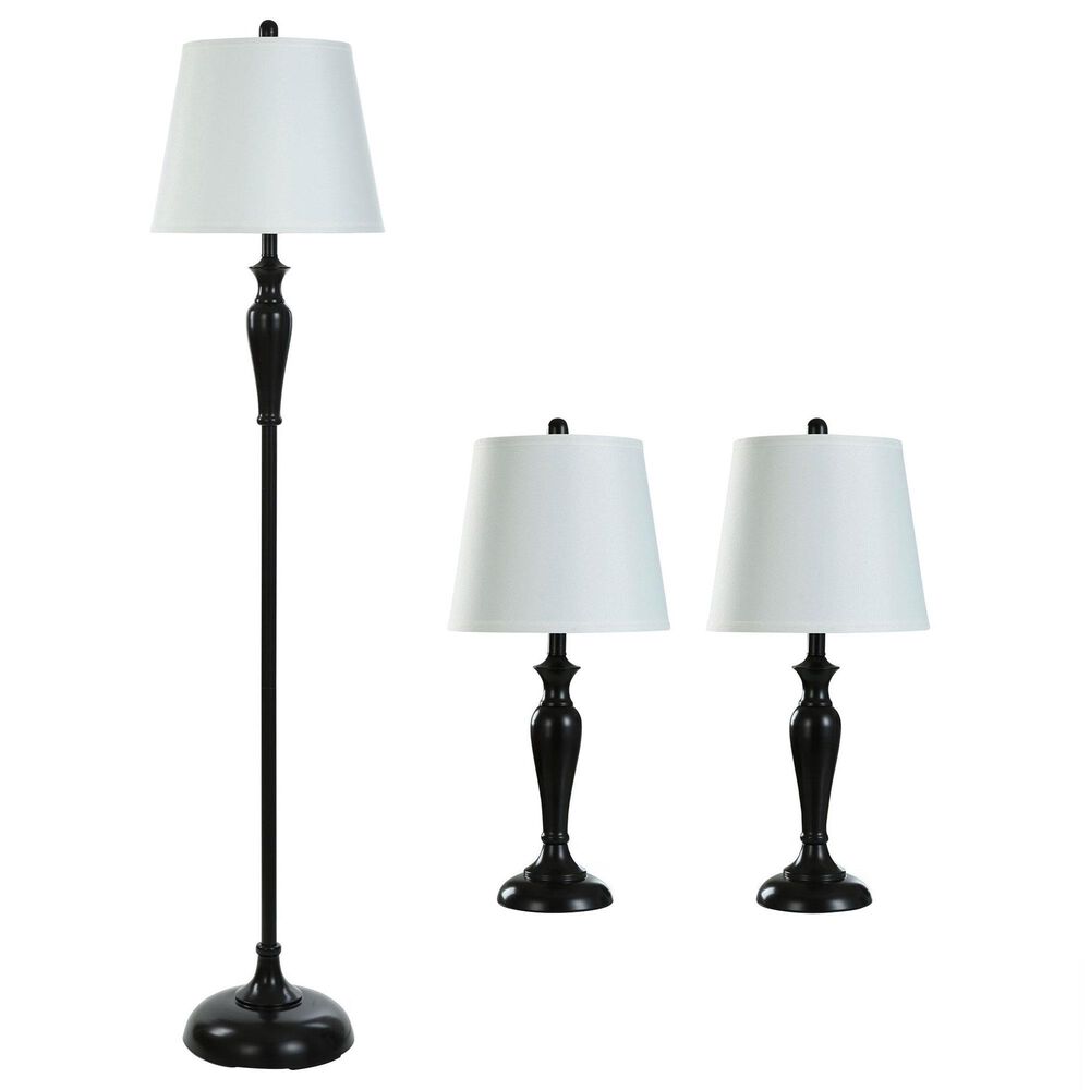 Flair Industries 3-Piece Lamp Set in Oiled Bronze, , large