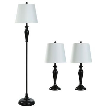 Flair Industries 3-Piece Lamp Set in Oiled Bronze, , large