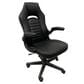 Global Seating Bonded Leather Gaming Chair in Black, , large