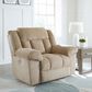 Ashley Tip-Off Power Recliner with Adjustable Headrest in Wheat, , large