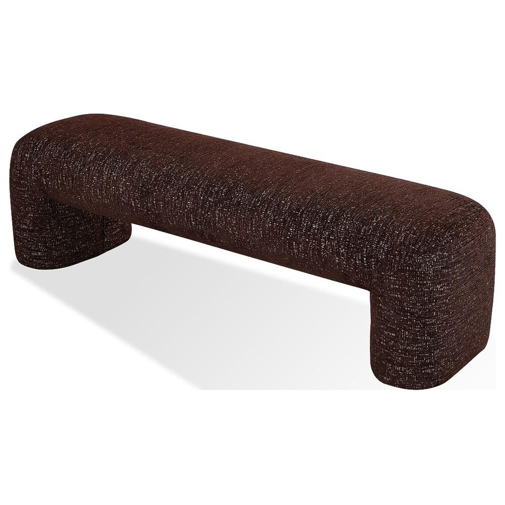 Urban Home Anansi Mocoa Upholstered Bench in Mongoose, , large