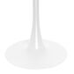 Leisuremod LeisureMod Bristol Mid-Century Modern Round Dining Table with a 31 Wood Top and Iron Pedestal Base with Gloss Finish for Kitchen and Dining Room, , large